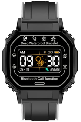 KEMING Reloj inteligente para hombre y mujer, rastreador de fitness, monitor de frecuencia cardíaca impermeable IP67, podómetro, rastreador de activid