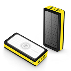 Banco De Energía Solar, Cargador Portátil PD De 30000mAh/60000mAh Carga Rápida De 40 W con 4 Puertos USB Luz LED Adecuada para Teléfono Móvil Al Aire  características