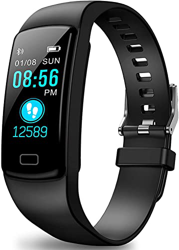 SYKA Rastreador de actividad con monitor de frecuencia cardíaca, reloj de fitness IP68, reloj inteligente impermeable con contador de pasos, reloj pod en oferta