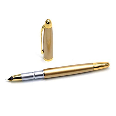 ZOSWA Pluma Fuente Pensas ejecutivas Signature Pen Publicising Business Regalo 0.38 mm para Hombres, Mujeres (Color : Gold, Size : 13.5x1.1cm)