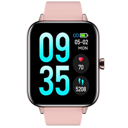 HAFURY Reloj Inteligente para Mujer, Reloj Inteligente para teléfonos Android/iOS, Monitor de frecuencia cardíaca, Resistente al Agua IP68, podómetro, precio