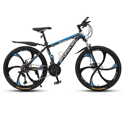 Bicicletas de montaña para Hombres, Bicicleta de montaña rígida de Acero con Alto Contenido de Carbono, Bicicleta de montaña con Asiento Ajustable de 