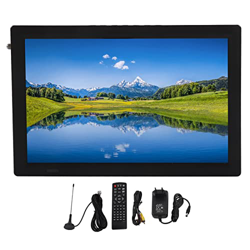 ciciglow TV LED Digital Portátil de 14 Pulgadas, Monitor LCD de TV Recargable, Entradas AV, TV LED de Alta Sensibilidad con Soporte de TV Y Control Re precio