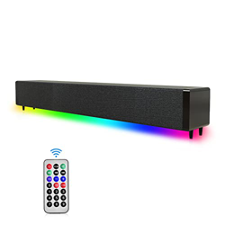 FOLOSAFENAR Altavoz Portátil, Barra de Sonido de Computadora RGB Altavoz de Luz de Color LED con Luz para el Dormitorio de la Sala de Estar en Casa características