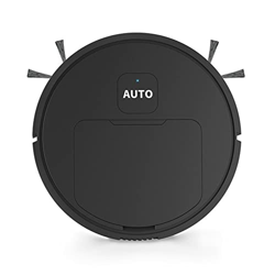 Waazi Robot Limpiador AutomáTico 3 en 1 Robot de Escoba Inteligente Aspirador Limpieza del Hogar Perezoso Robot Aspiradora InaláMbrica, Negro A en oferta