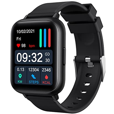 Parsonver 1.69'' Smartwatch Fitness, Reloj Inteligente Deportivo Impermeable IP68 con HD Pantalla Táctil, Pulsómetro, Monitor de SpO2 Oxígeno en Sangr