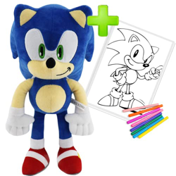 Sonic - Peluche Sonic Muñeco Sonic. Sonic Juguete, Peluche. Personajes Amy Rose, Silver y Shadow. Sonic Peluche + Pegatina Coloreable.… (Sonic) características