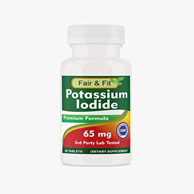 Yoduro de potasio 65mg, Pastillas de yoduro de potasio 60 Tabletas, Suplementos dietéticos