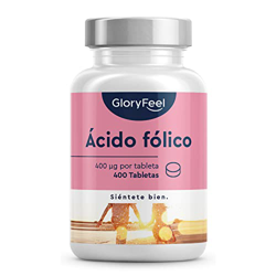 Ácido Fólico (Vitamina B9) 400 mcg - 400 Tabletas Veganas para más de 1 año - Vitaminas embarazo - Crecimiento del tejido materno - Sistema inmunológi características