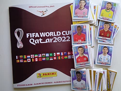PANINI Colección completa de pegatinas 670 de la Copa del Mundo de Qatar 2022 + álbum 🔥