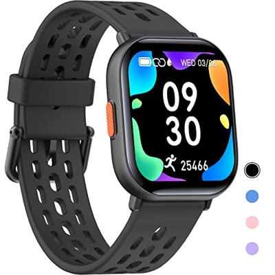 Reloj Inteligente para niños,IP68 Resistente al Agua Reloj de Seguimiento de Actividad física para niños,Monitor de frecuencia cardíaca,8 Modos Deport