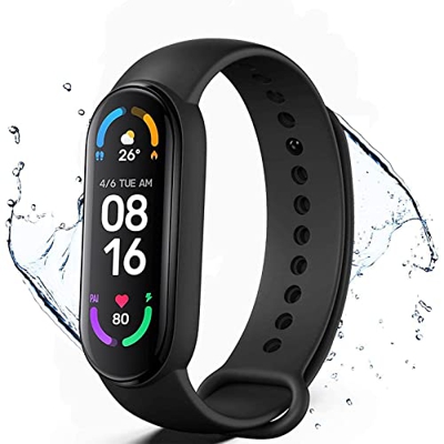 Pulsera de Actividad, Reloj Inteligente,Smartwatch Inteligente con Monitor de Sueño, Podómetro, Contador de Calorías, Pantalla a Color , Negro