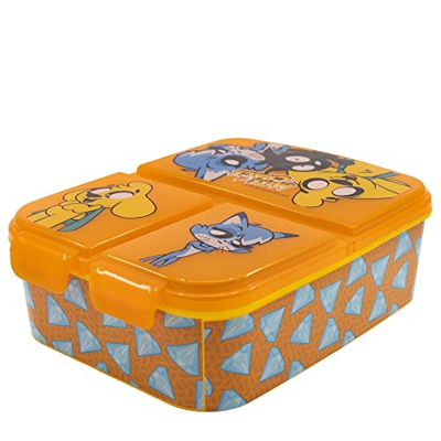 Mikecrack| Caja de Almuerzo con 3 Compartimentos - Fiambrera Infantil para colegio - lonchera para niños