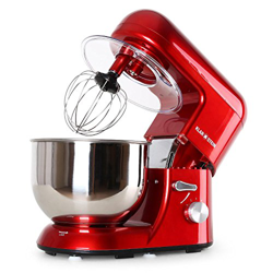 Klarstein TK2-Mix8-R Bella Rossa - Robot de cocina, 1200W, 5L, color rojo en oferta