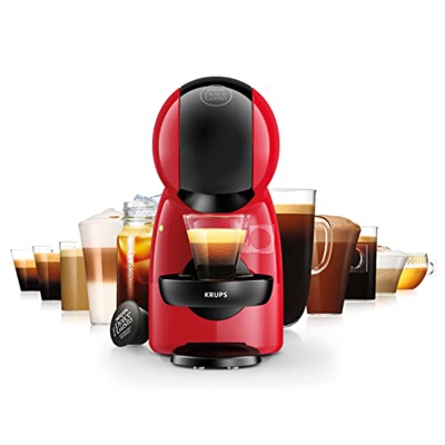 Krups Nescafé Dolce Gusto Piccolo XS rojo, Cafetera ultra compacta, Máquina de café en cápsulas, Multi-bebidas, Intuitiva, Presión 15 bar, Modo ecológ