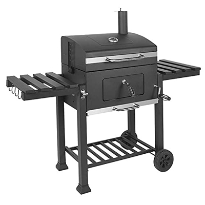 FMOPQ Portable Patio BBQ Grill Charcoal Barbecue Oven - Large Barbecue Fumigation Oven Stuffy BBQ Barbecue Portable BBQ Grill for Rack Villa Courtyard