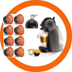 DOLCE GUSTO PICCOLO YY2283FD • Cafetera manual de 15 bares • Cafetera espresso y otras bebidas + 8 cápsulas de regalo (PICCOLO • Negro + 8 Lungo) características