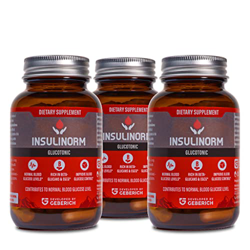 Insulinorm - Suplemento dietético a base de extracto de shiitake sin OMG. Juego de 3 piezas. características