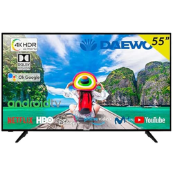 Daewoo Televisor Smart TV 55DM53UA 55" HDR10 WiFi Bluetooth Android 9.0 G Negro en oferta