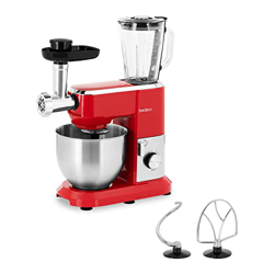 bredeco BCPM-SMM6L - Robot de cocina (incluye batidora, 1300 W), color rojo características