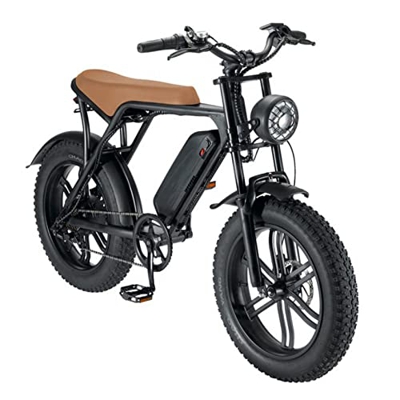 IOPY Bicicleta Eléctrica, Bicicletas Eléctricas para Adultos 20" Fat Tire Bicicletas Eléctricas 7 Velocidades E Bicicletas para Jungle Trails Snow Bea