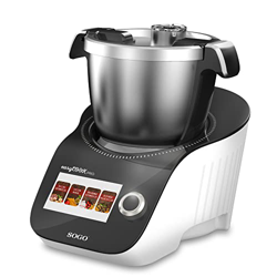 Sogo SS-14565 Robot de cocina multifunción - pantalla táctil, báscula integrada, robot de cocina, vaporera, batidora - 8 modos automáticos, 12 velocid características