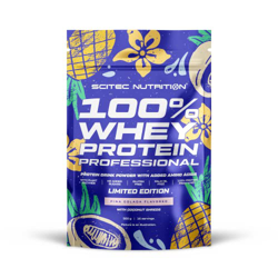 Scitec Nutrition 100% Whey Protein Professional, Con aminoácidos clave y enzimas digestivas adicionales, sin gluten, 500 g, Piña Colada características