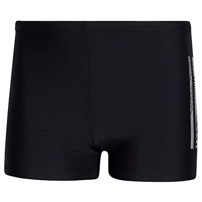 adidas Mid 3S Boxer Swimsuit, Men's, Black/White, XL