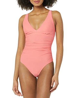 Amazon Essentials Aew30159ss22 Trajes de baño, Rosa Coral, 40