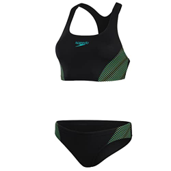 Speedo Bikini de 2 Piezas Placement Mujer, Negro/Azul, 34 (ES 40) características