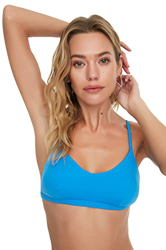 Trendyol Parte Superior de bik Bikini Top, Azul, 42 para Mujer en oferta