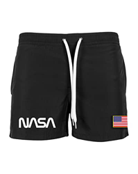 Mister Tee NASA Worm Logo Swim Shorts Bañadores Ajustados para Hombre, Negro, L características