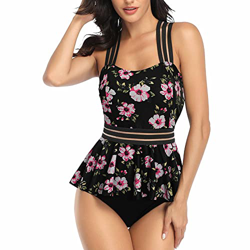 Falda de tirantes de verano para mujer, traje de baño dividido para mujer, cubierta de vientre conservadora, traje de baño de playa Bikinis, Tipo 1, L características