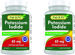 Yoduro de potasio 65mg, pastillas de yoduro de potasio, 60 tabletas Suplemento dietético en oferta