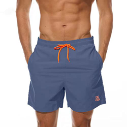 JustSun Bañador Hombre Corto Surferos Secado Rápido Traje de Baño Hombre Shorts de Baño Playa Bañadores Natacion Surf Hombre Piscina Azul Vaquero L en oferta