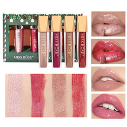 Hudhowks Pintalabios Color de Labios de Larga duración, Juego de pintalabios Mate de Labios de Terciopelo de Maquillaje navideño, Clásico Impermeable  precio