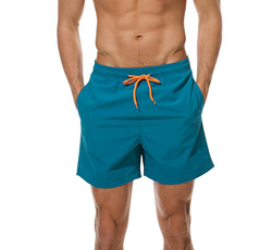 Pantalones cortos de playa para hombre, secado rápido, impermeables, pantalones cortos deportivos, traje de baño, azul (pavo real), XL precio