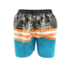 1s1k Bañador Hombre, con Bolsillos, Secado Rápido, Shorts Baño, Shorts Playa, Traje de Baño para Natación (Raya Naranja y Blanca, L) características