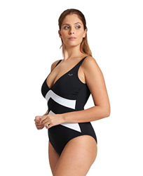 Arena Vera Bañador Bodylift para mujer con copa B, Negro/Blanco, 40 características