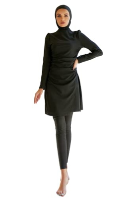 Burkini musulman Mujer - Burquini Mujer Musulmana en 3 Piezas - Burkini Mujer con Cobertura Modesta - Burkini con protección UV y Secado rápido 3XL