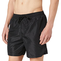 Build Your Brand Badehose Recycled Swim Shorts Baador para Hombre, Negro, XXXXL precio