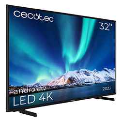 Cecotec Smart TV de 32" TV Cecotec A Series ALH00032. Televisores LED, Resolución HD, Sistema Operativo Android TV, Asistente de Voz, HDR10, HBBTV, PV en oferta