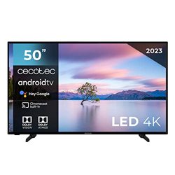 Cecotec Smart TV de 50" TV Cecotec A Series ALU00050. Televisores LED, Resolución HD, Sistema Operativo Android TV, Asistente de Voz, HDR10, HBBTV, PV en oferta