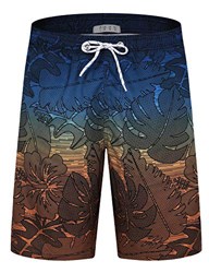 APTRO Bañadores de natación, Pantalones Cortos de los Hombres de Secado rápido Playa Surf Pantalones Cortos de natación Tallas Grandes Azul Y Naranja  precio