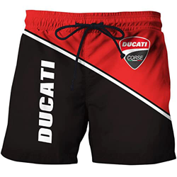 LLXNQ026 Pantalones Cortos De Baño para Hombre, Pantalones Playa para Ducati, Bañadores Deportivos con Estampado Secado Rápido, Pantalones Cortos Entr en oferta