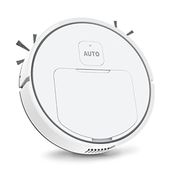 Amoergel Robot Limpiador AutomáTico 3 en 1 Robot de Escoba Inteligente Aspirador Limpieza del Hogar Perezoso Robot Aspiradora InaláMbrica, Blanco A en oferta