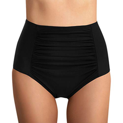 KAQQ Bikini para Mujer En La Parte Inferior Ruched Decoración De Arco Triángulo Clásico Vendimia de Baño Pantalones de Playa Traje de baño para Mujere características