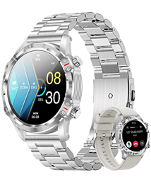 Reloj Hombre,Smartwatch Redondo 1.32'' con Llamada Bluetooth Esferas Personalizadas Juego Frecuencia Cardíaca Monitor de Sueño Reloj Inteligente de Ac características