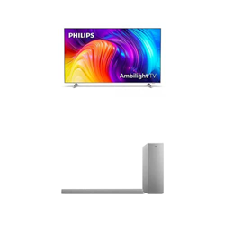 Philips 75PUS8807/12 The One 2022, Android TV LED 4K UHD 75", Ambilight de 3 Lados + Barra de Sonido B6405/10 con Subwoofer Inalámbrico (2.1 Canales,  en oferta