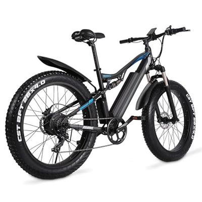 Bicicletas Eléctricas for Adultos Bicicleta de Montaña Eléctrica de 26" Conmutación Ebike Fat Tire Bicicleta Asistencia Eléctrica con Batería Iones Li